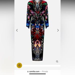 Camilla Flutter By Long Split Front Twist Dress L New Without Tags